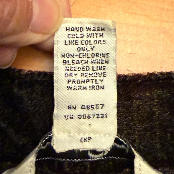 Vintage Green Black Velvet Peasant Blouse Women’s L Embroidery Earthy Grunge - Picture 6 of 8